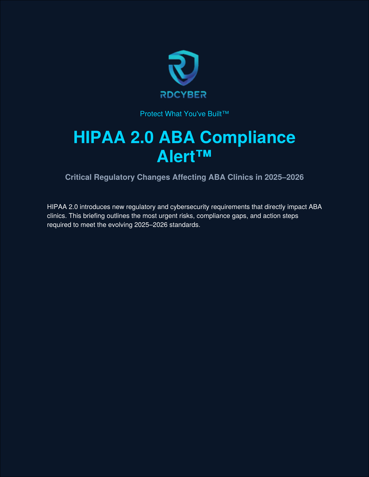 HIPAA 2.0 ABA Compliance Alert Preview