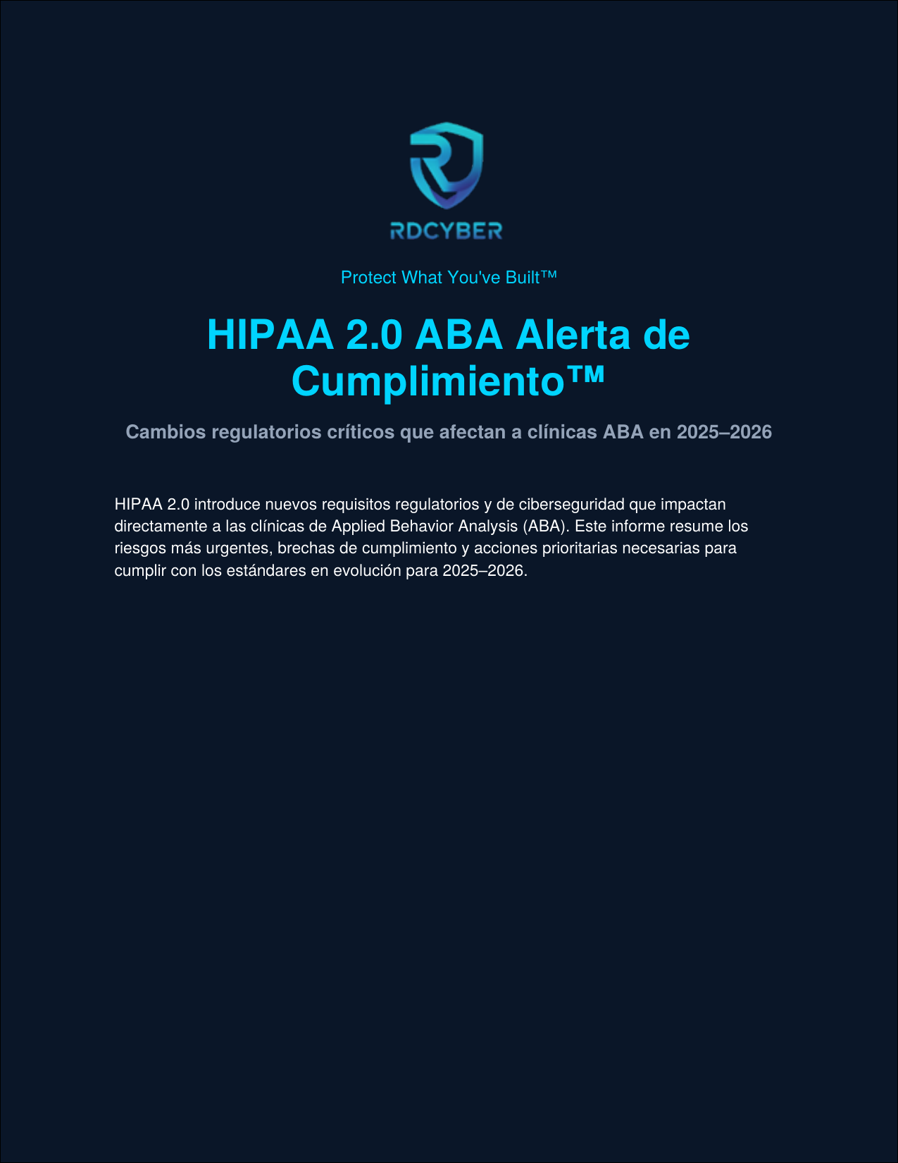 HIPAA 2.0 ABA Alerta de Cumplimiento Vista Previa